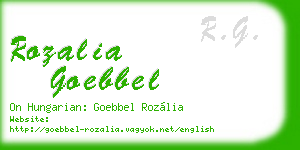 rozalia goebbel business card